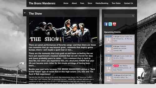The Bronx Wanderers website 2